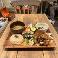 It was yakiniku teishoku or something at Paprika Shokudo Vegan in Osaka