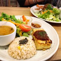 tofu ";steak"; set at Paprika Shokudo Vegan in Osaka