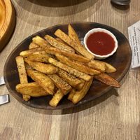 fries freshly made  at Paprika Shokudo Vegan in Osaka