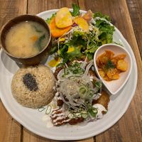 Soy Meat Kaarage Set at Paprika Shokudo Vegan in Osaka