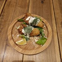 Deep fried oysters made from mushrooms and tofu at Paprika Shokudo Vegan in Osaka