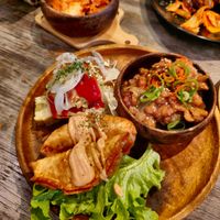 Cutlet mouth-sized at Paprika Shokudo Vegan in Osaka