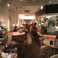 inside the restaurant  at Paprika Shokudo Vegan in Osaka