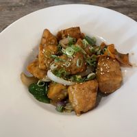 Stir fried veges and tempeh   at Paprika Shokudo Vegan in Osaka