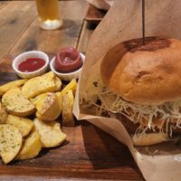 Omni Burger with Fries at Paprika Shokudo Vegan in Osaka