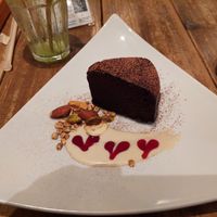 Chocolate cake at Paprika Shokudo Vegan in Osaka