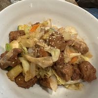 Sweet and sour porkk  at Paprika Shokudo Vegan in Osaka