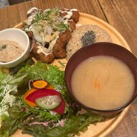 Soymeat set  at Paprika Shokudo Vegan in Osaka