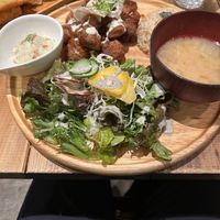 Soy nugget lunch set menu  at Paprika Shokudo Vegan in Osaka