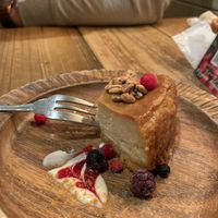 Excellent cheesecake at Paprika Shokudo Vegan in Osaka