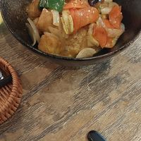 Tempeh and Vegetable Japanese-style rice bowl at Paprika Shokudo Vegan in Osaka