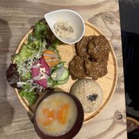 Katsu meal set   at Paprika Shokudo Vegan in Osaka