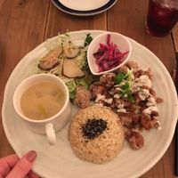 Karaage set meal at Paprika Shokudo Vegan in Osaka