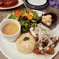karaage set menu at Paprika Shokudo Vegan in Osaka