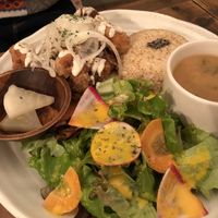 Karaage meal set at Paprika Shokudo Vegan in Osaka