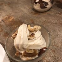 Plain Ice-cream in front, chocolate in the back (chocolate was better) at Paprika Shokudo Vegan in Osaka