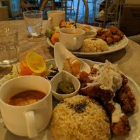 Soy meat karaage set meal at Paprika Shokudo Vegan in Osaka