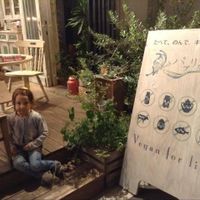 tired customer at Paprika Shokudo Vegan in Osaka