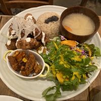 Karrage Set Plate Nd at Paprika Shokudo Vegan in Osaka