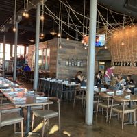 Interior seating at Collision Bend Brewing Company Cleveland in Cleveland