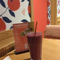 Some sort of berry smoothie I think at Fresh on Eglinton in Toronto