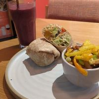 9 layer burrito and dragon fries at Fresh on Eglinton in Toronto