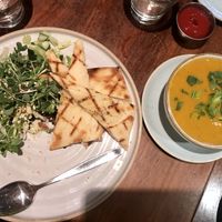 Soup and salad combo  at Fresh on Eglinton in Toronto