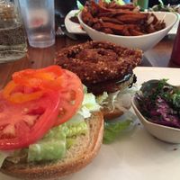 bbq burger  at Fresh on Eglinton in Toronto