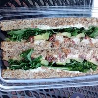 Avocado, hummus and kale sandwich at Cocobeet in Boston