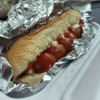 Vegan dog.  I brought my own vegan mayo.  They do not have vegan mayo. at King Dogs in Mobile