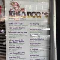Menu at King Dogs in Mobile