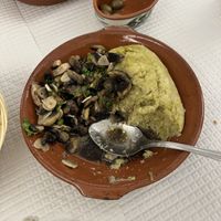 Migas de aspargos e cogumelos   at Coruja à Mesa in Evora