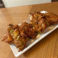 Tofu & veggies tempura (vegan)  at Sobasho Nakaya in Hida