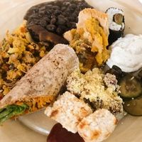 My (first) plate at Cantina Vegetariana - temporarily closed in Recife