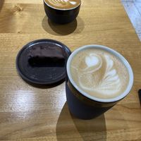 Latte, flat which and vegan barr was really  at Rhino Coffee Georgia in Batumi