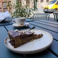 Chocolate courgette cake at Broodje in Cologne