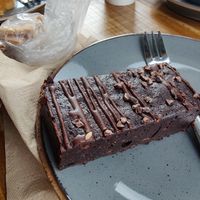 Super dark brownie at Esquires Coffee in Norwich