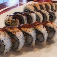 Club Vegan Crunch Roll, Dragon Roll at Sticky Rice in Washington