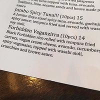 specials menu at Sticky Rice in Washington