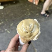 Hazelnut ice cream with almondd milk  at Tribeca Ice Cream in Berlin