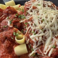Eggplant parm  at Mama's Restaurant and Baci Cafe in Hackettstown