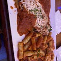 Eggplant parm. Subbed the spaghetti  at Mama's Restaurant and Baci Cafe in Hackettstown