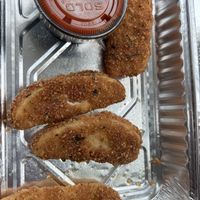 Vegan mozzarella sticks. They actually charge $16 for 4 small, empty sticks   at Mama's Restaurant and Baci Cafe in Hackettstown