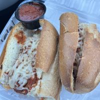 Vegan Chick’n Parm 10” sándwich   at Mama's Restaurant and Baci Cafe in Hackettstown