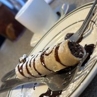 Vegan cannoli. ♥️  at Mama's Restaurant and Baci Cafe in Hackettstown