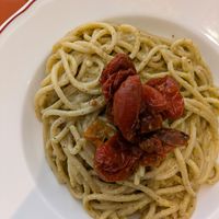 Spaghetti with pistachio pesto at Miscusi - Milano Bocconi in Milan