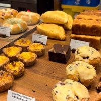 Sea salt peanut brownie, passion fruit blueberry muffinns  at Preserve in Taipei