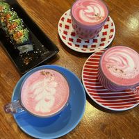Non- caffeine. pink latte.  at Afterglow by ANGLOW in Central Singapore