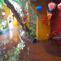 Big garden at RÊU Green Kitchen in Ho Chi Minh City