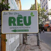 Outside sign at RÊU Green Kitchen in Ho Chi Minh City